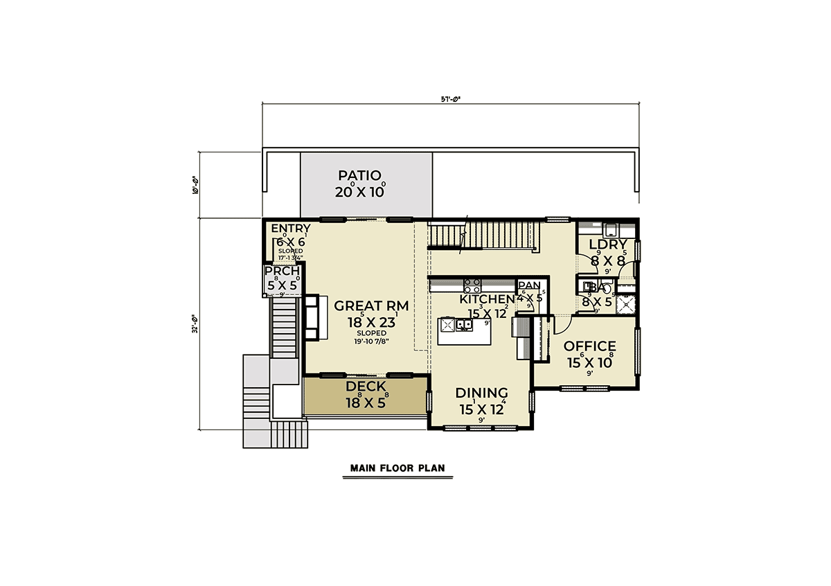 Contemporary Level One of Plan 43684