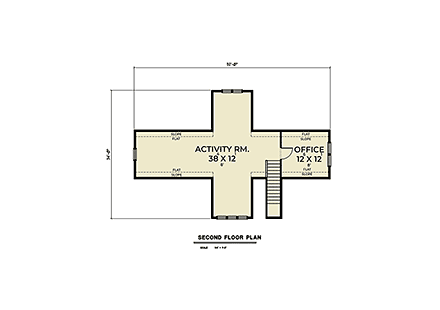 House Plan 43685 Second Level Plan