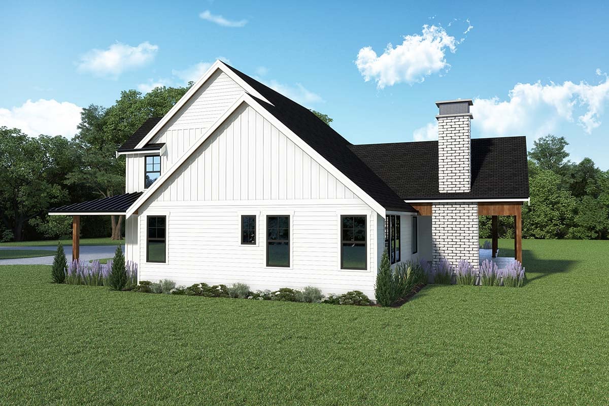 Farmhouse, Traditional Plan with 3614 Sq. Ft., 3 Bedrooms, 4 Bathrooms, 2 Car Garage Picture 2