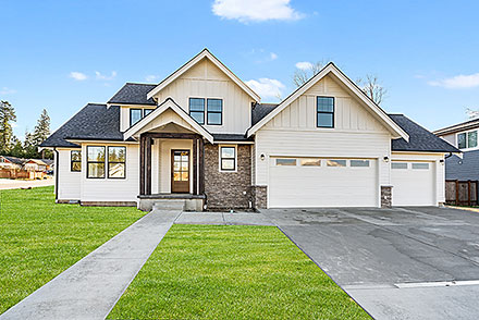 Craftsman Ranch Southern Southwest Traditional Elevation of Plan 43691