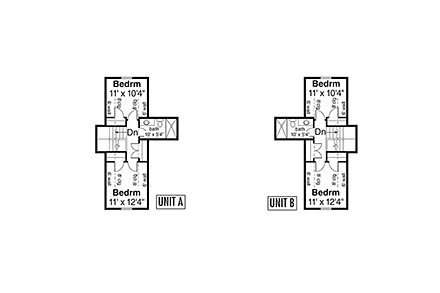 Multi-Family Plan 43700 Second Level Plan