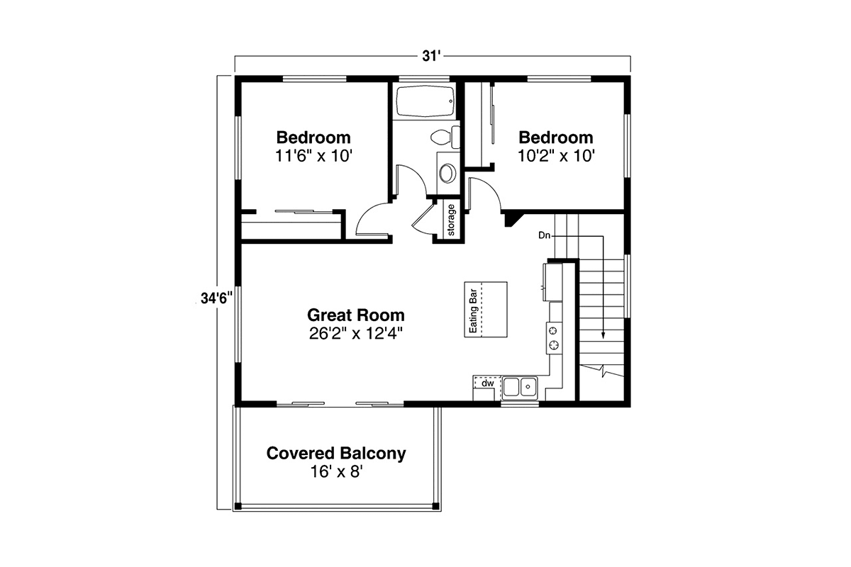 Prairie Style Traditional Level Two of Plan 43705