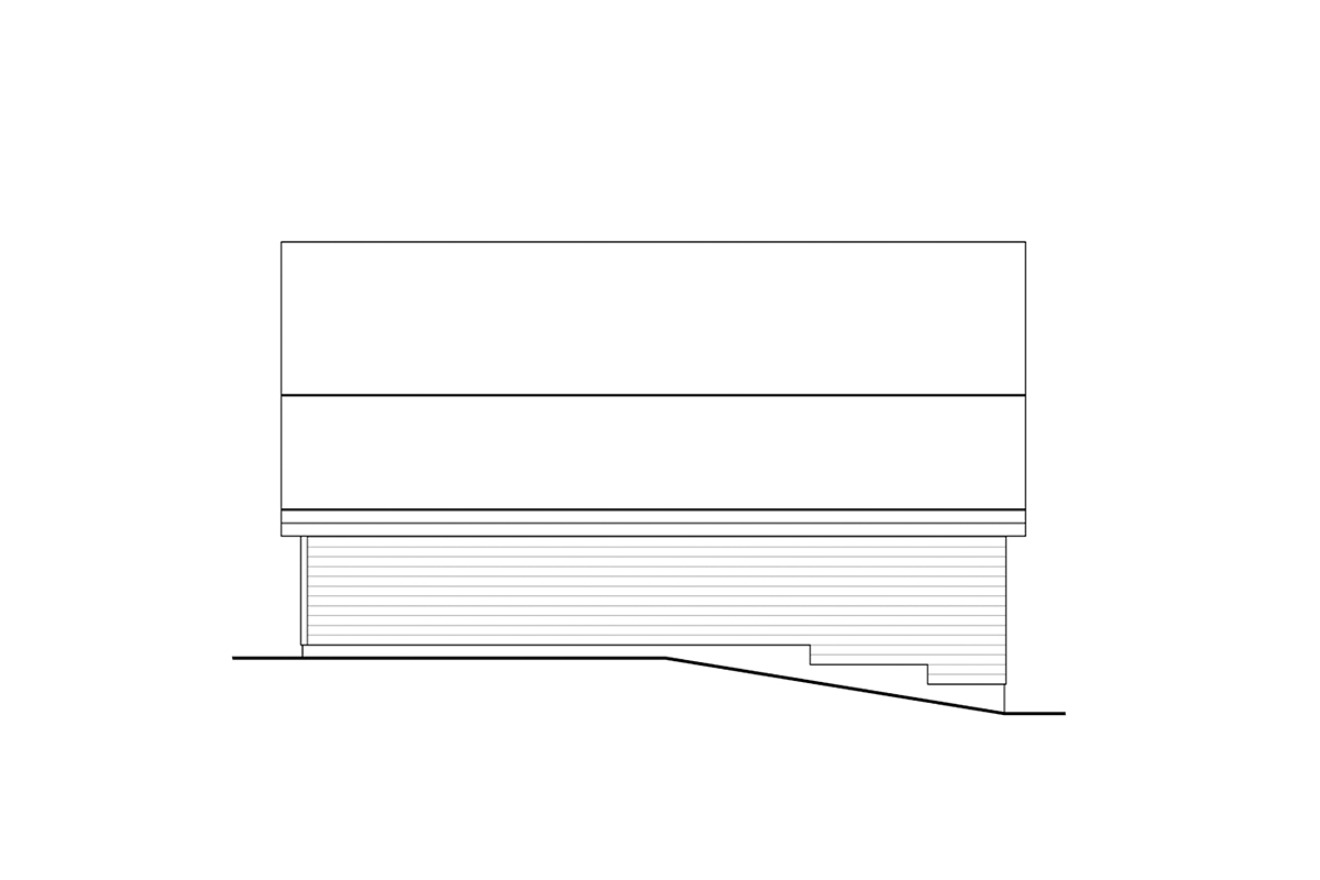 Country Traditional Rear Elevation of Plan 43722