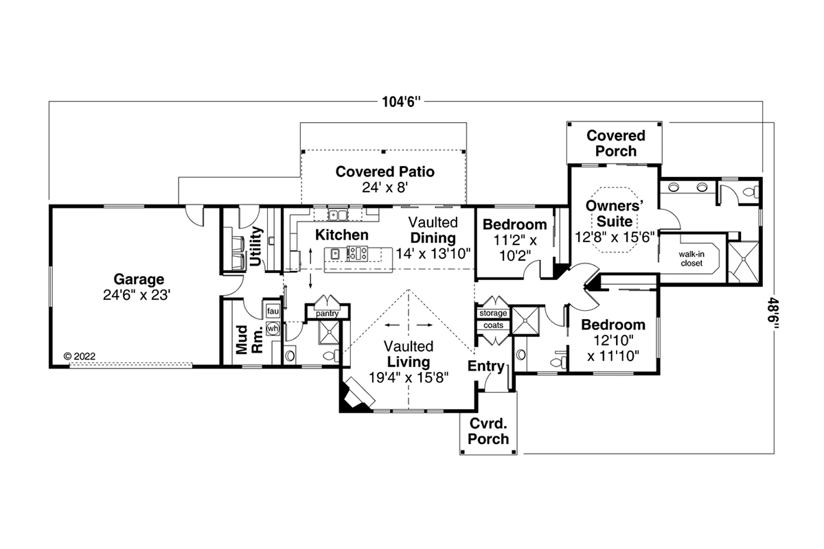 Prairie Style Ranch Southwest Level One of Plan 43727