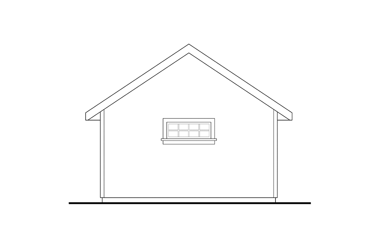 Craftsman Traditional Rear Elevation of Plan 43729