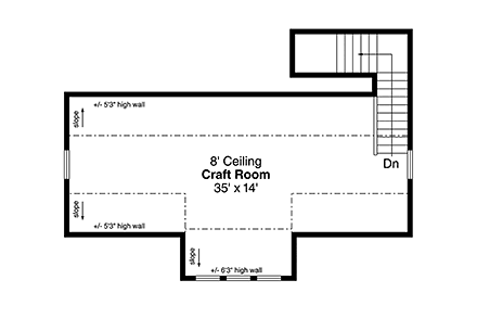 Garage Plan 43733 - 3 Car Garage Apartment Second Level Plan