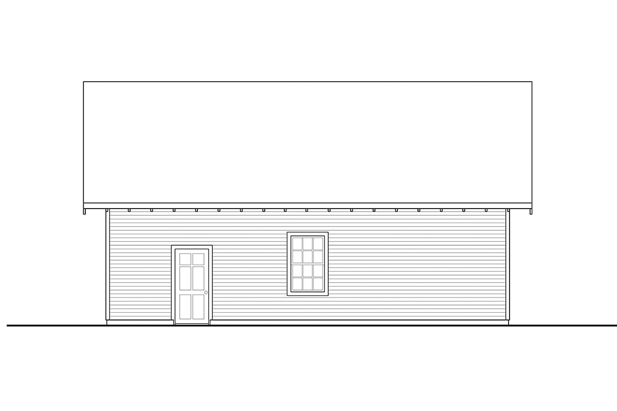 Cottage Country Rear Elevation of Plan 43733