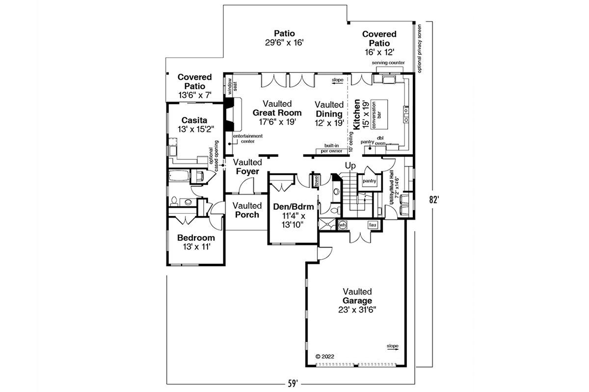 Contemporary Modern Level One of Plan 43735