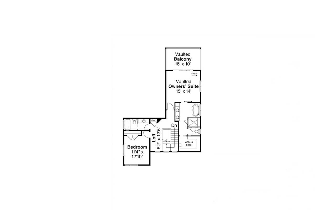 Contemporary Modern Level Two of Plan 43735