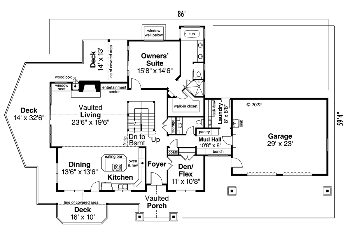 Country Craftsman Level One of Plan 43737