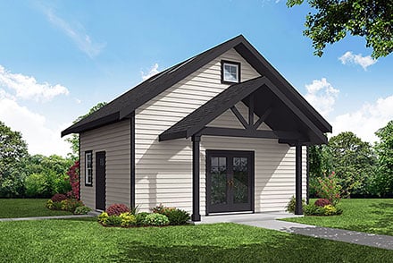 Cottage Country Craftsman Farmhouse Elevation of Plan 43739