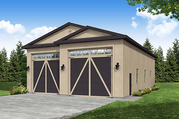 Garage Plan 43743 - 2 Car Garage Elevation