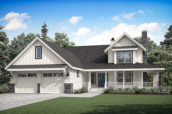 House Plan 43746 Elevation