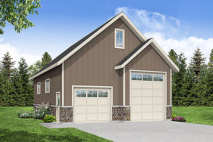 Country Craftsman Traditional Elevation of Plan 43747
