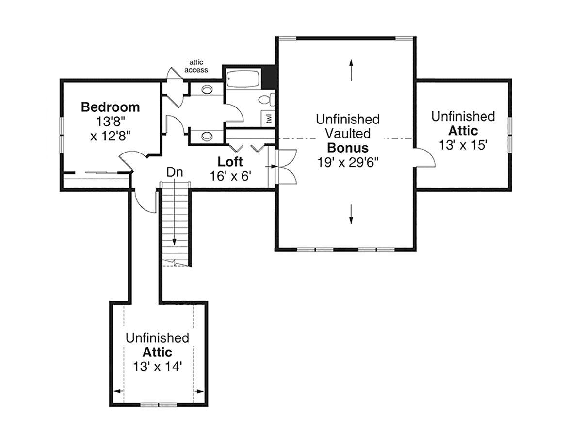 House Plan 43758 Level Two