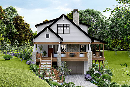 Cabin Cottage Craftsman Elevation of Plan 43775