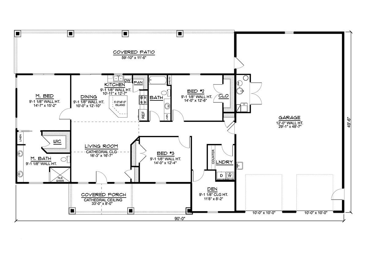 Country Ranch Level One of Plan 43902