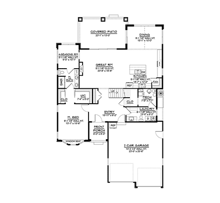 House Plan 43906 First Level Plan