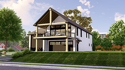 Country Traditional Elevation of Plan 43908