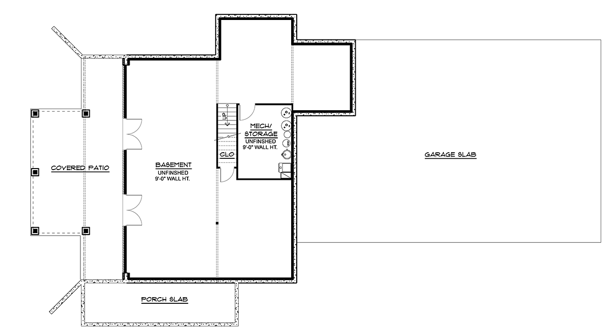 Barndominium Lower Level of Plan 43909