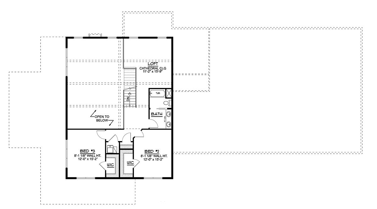 Barndominium Level Two of Plan 43909