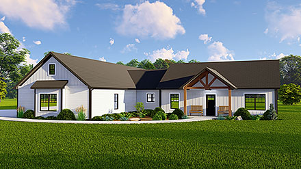 Country Ranch Elevation of Plan 43910