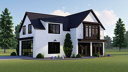 Country Farmhouse Elevation of Plan 43911