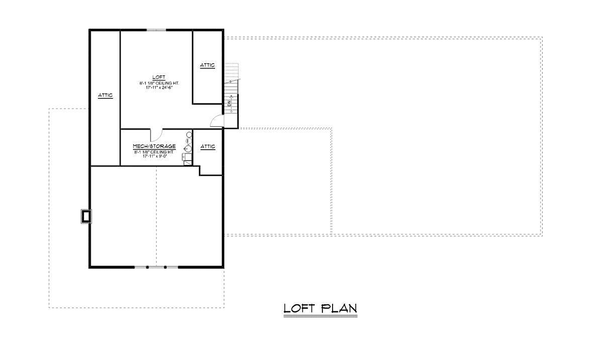 Barndominium Level Two of Plan 43912