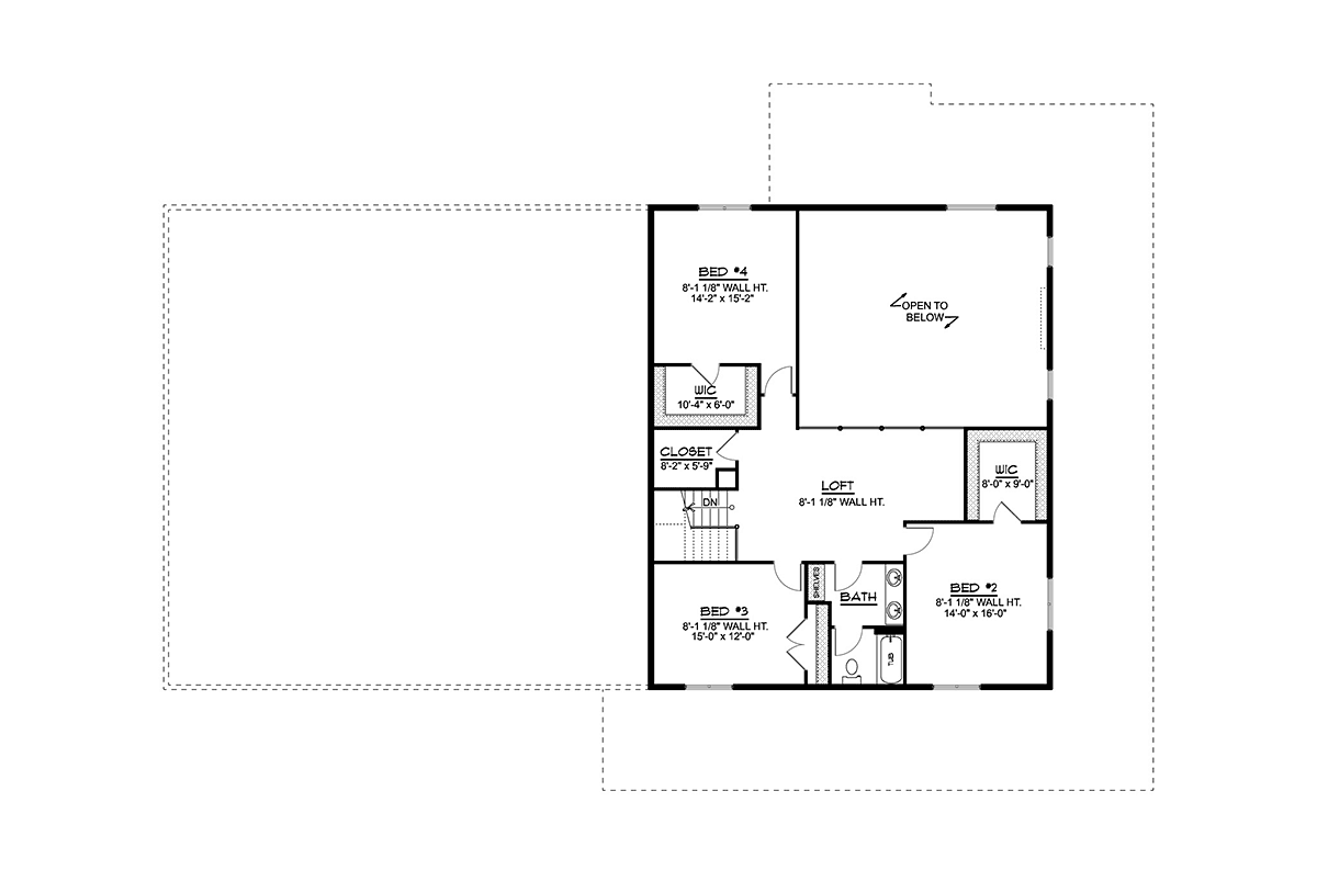 Barndominium Level Two of Plan 43915