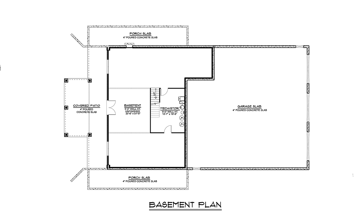 Barndominium Lower Level of Plan 43922