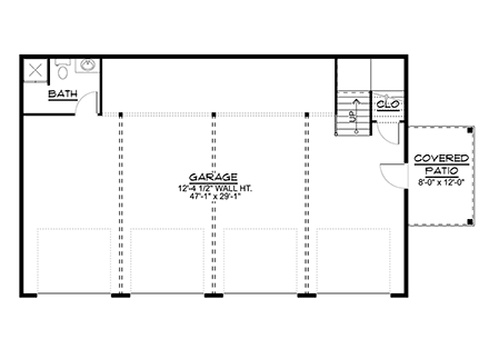 Garage Plan 43927 - 4 Car Garage First Level Plan