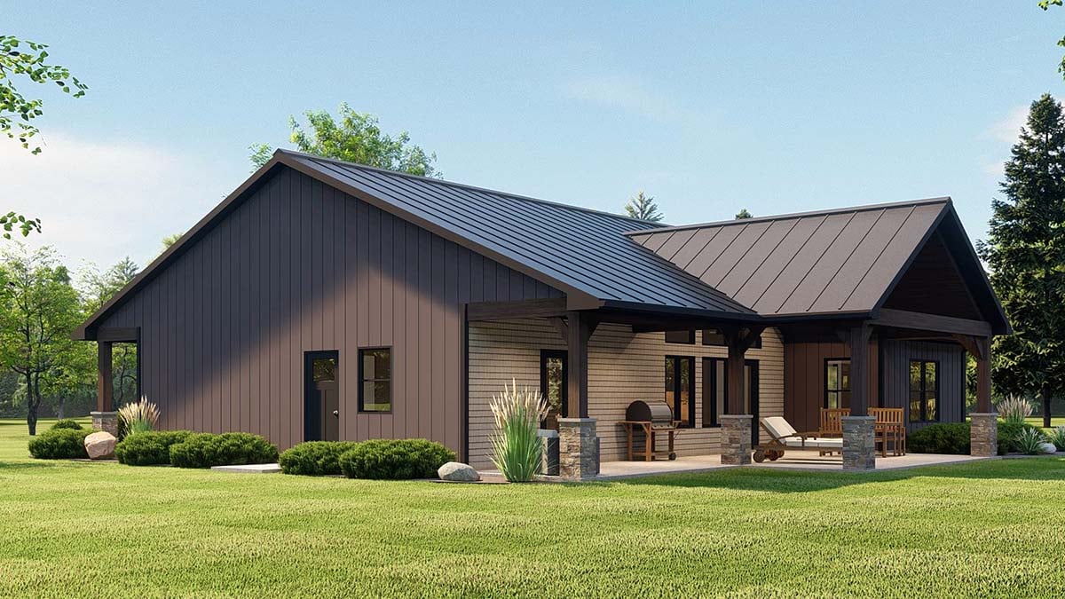 Country, Ranch Plan with 1672 Sq. Ft., 2 Bedrooms, 2 Bathrooms Picture 2