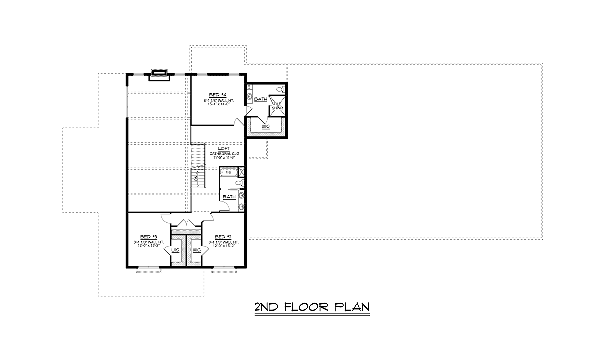 Barndominium Level Two of Plan 43930