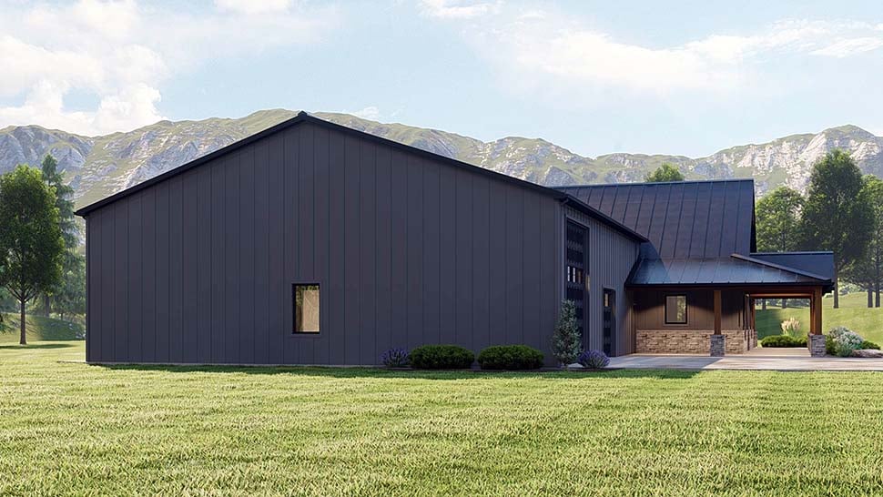 Barndominium, Country Plan with 3079 Sq. Ft., 3 Bedrooms, 3 Bathrooms, 2 Car Garage Picture 5