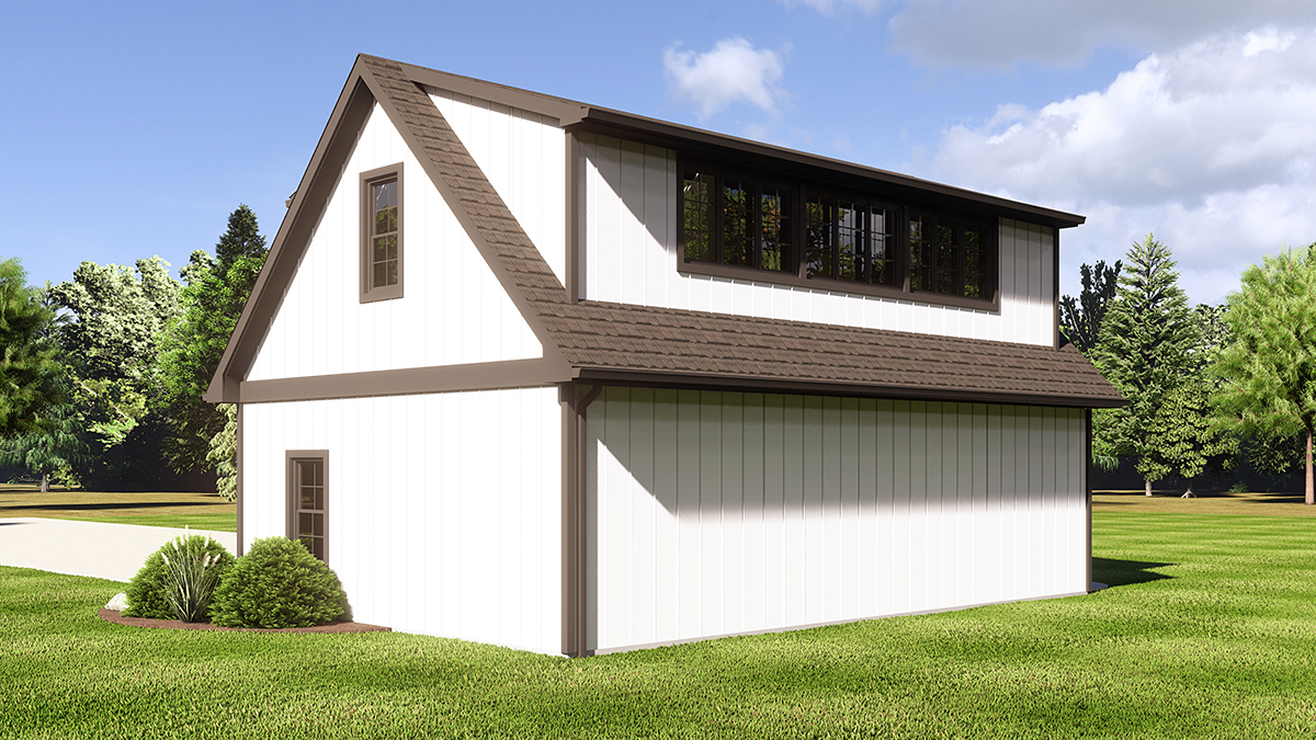 Craftsman Traditional Rear Elevation of Plan 43946