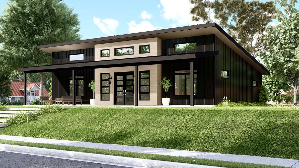 Barndominium, Contemporary, Ranch Plan with 1800 Sq. Ft., 3 Bedrooms, 2 Bathrooms Picture 2