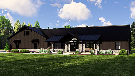 Country Ranch Elevation of Plan 43948