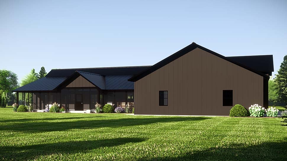 Country, Ranch Plan with 2016 Sq. Ft., 2 Bedrooms, 3 Bathrooms, 5 Car Garage Picture 5