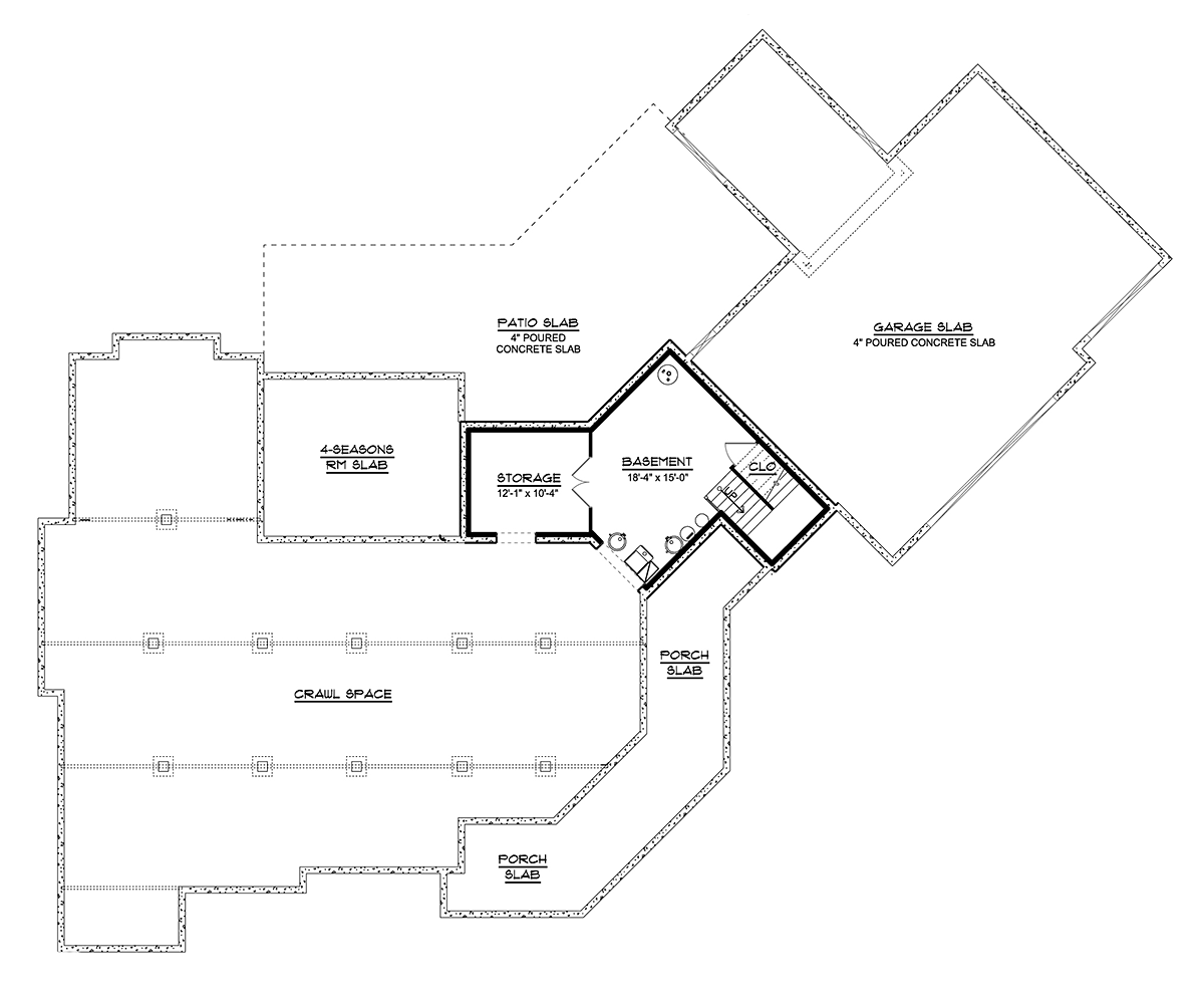 House Plan 43953 Lower Level