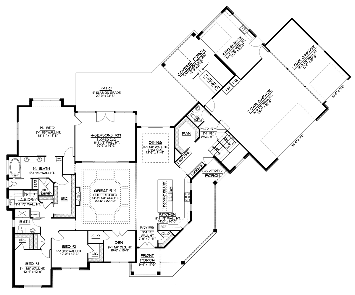 House Plan 43953 Level One