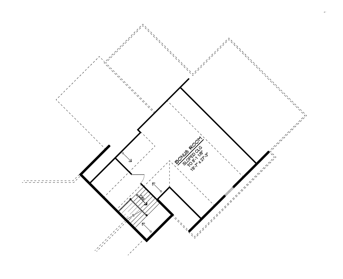 Farmhouse Ranch Level Two of Plan 43953