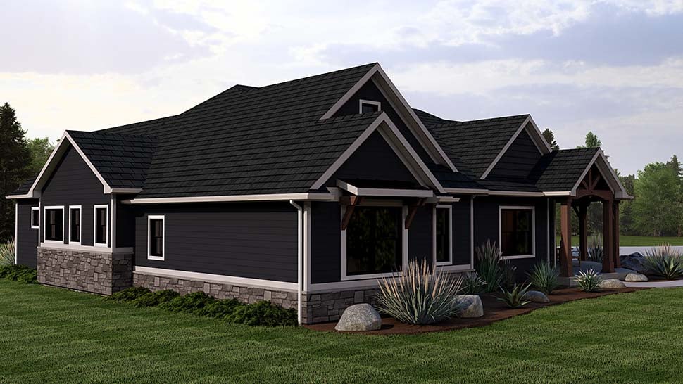 Farmhouse, Ranch Plan with 4054 Sq. Ft., 3 Bedrooms, 3 Bathrooms, 3 Car Garage Picture 11