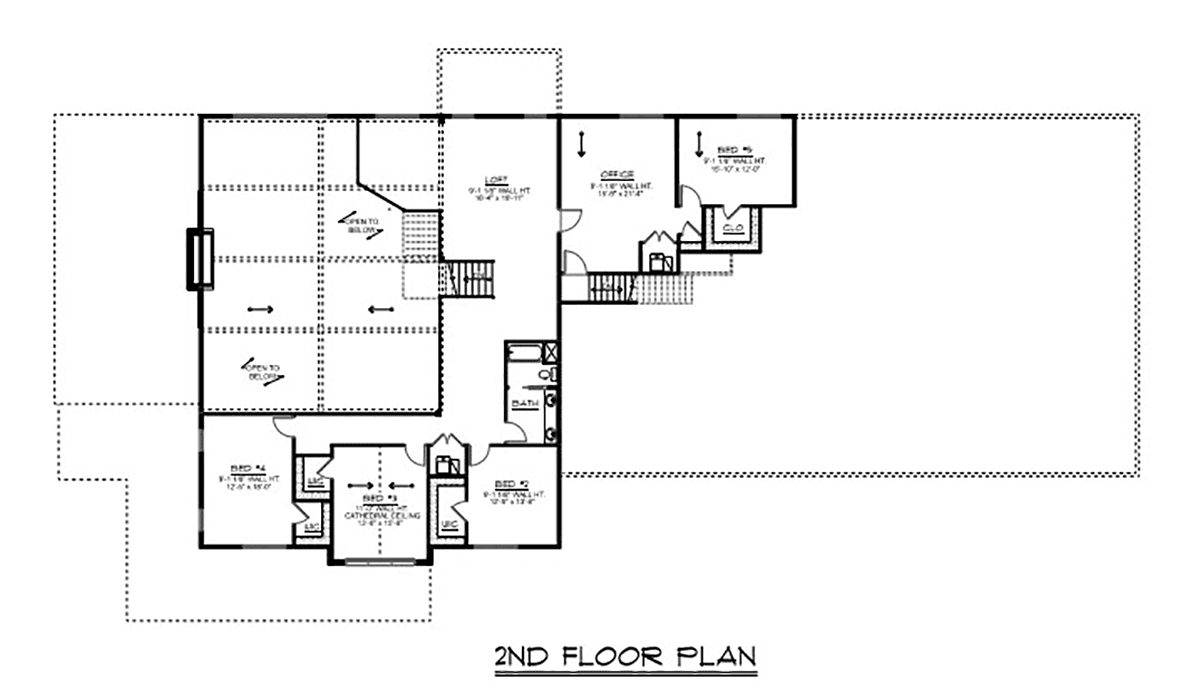 House Plan 43955 Level Two