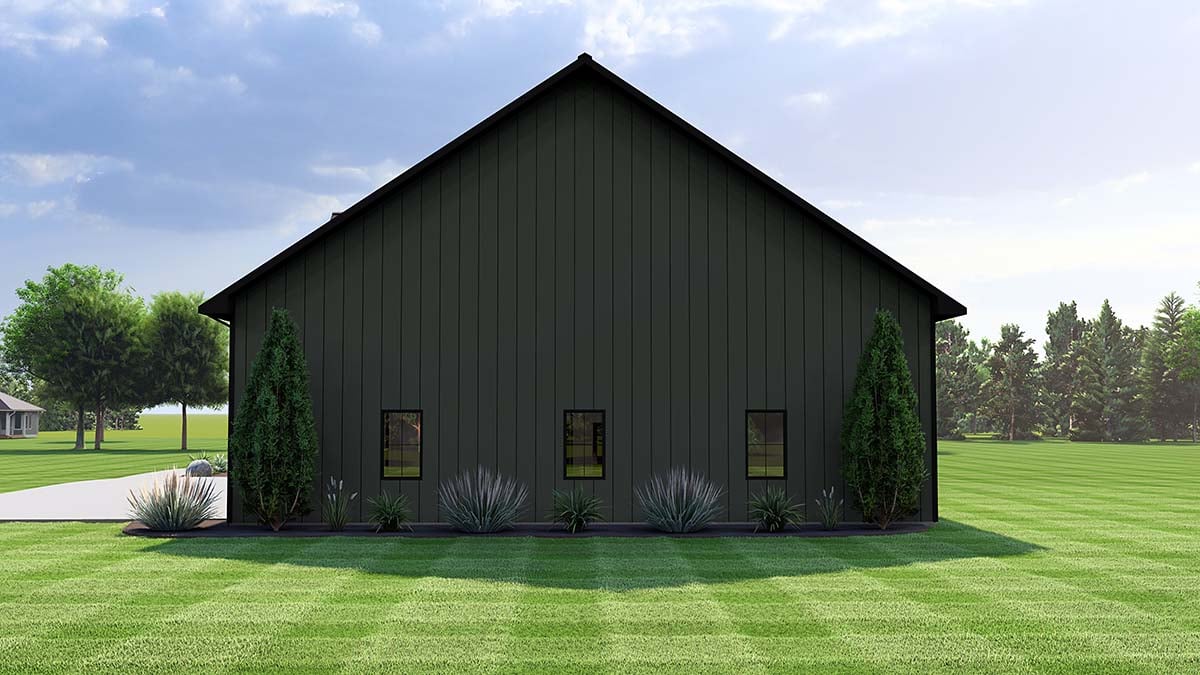 Barndominium, Country Plan with 6218 Sq. Ft., 5 Bedrooms, 4 Bathrooms, 5 Car Garage Picture 2