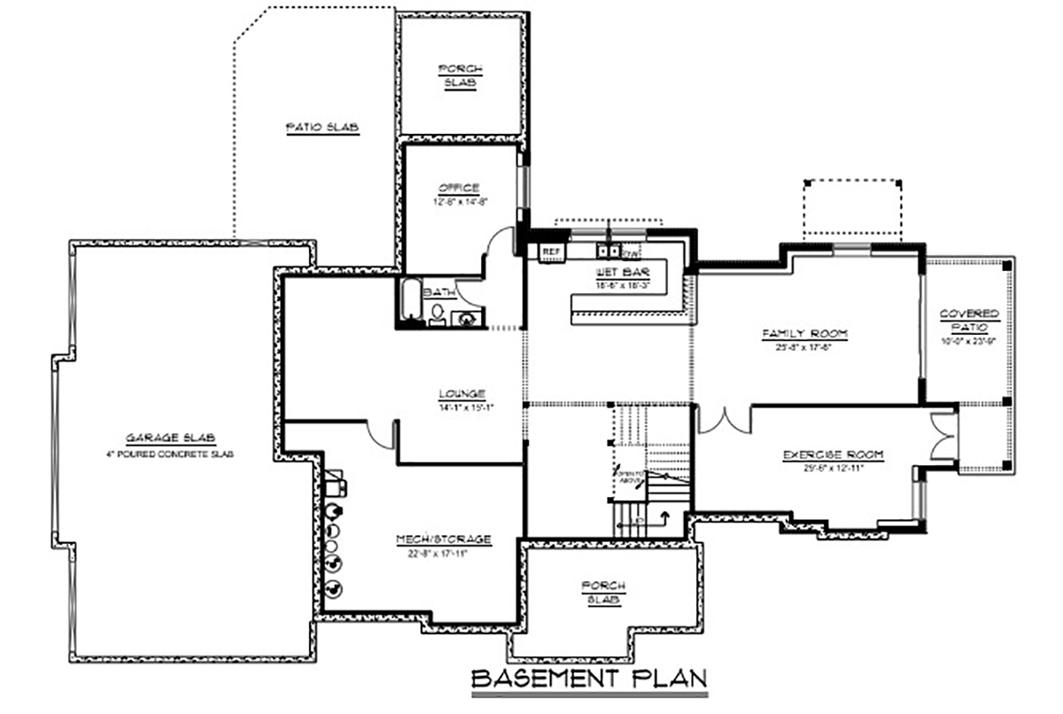 House Plan 43956 Lower Level
