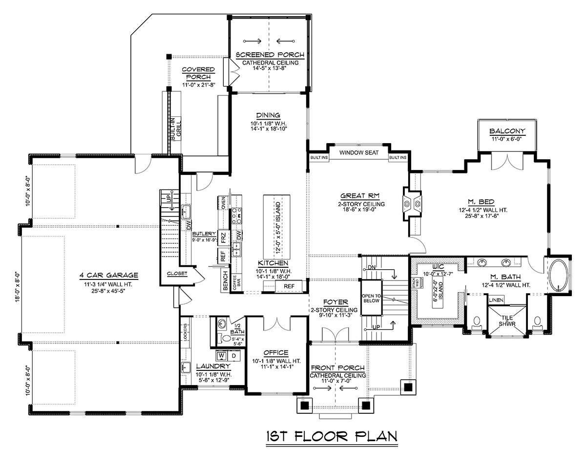 Country Craftsman European Level One of Plan 43956