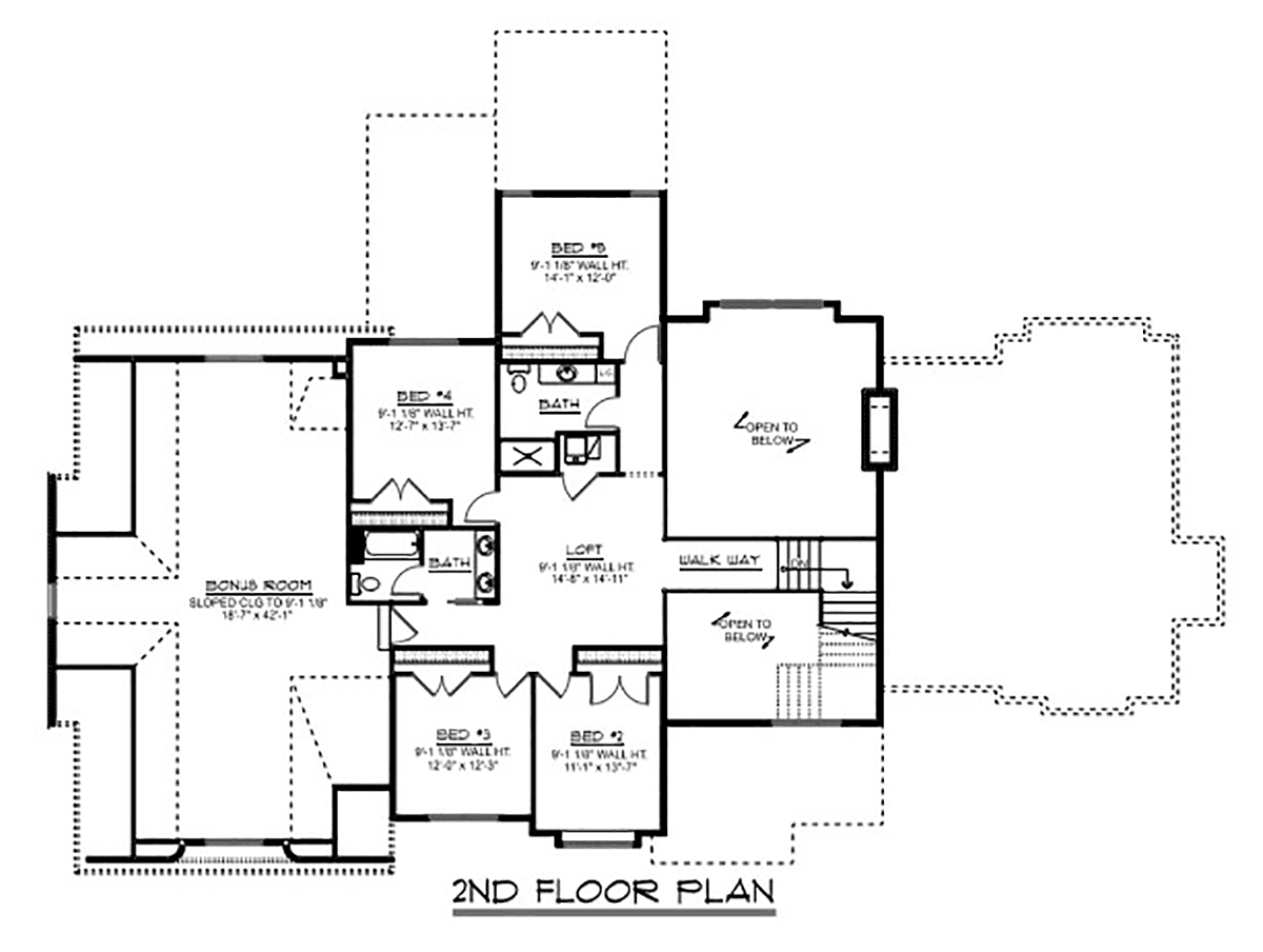 House Plan 43956 Level Two
