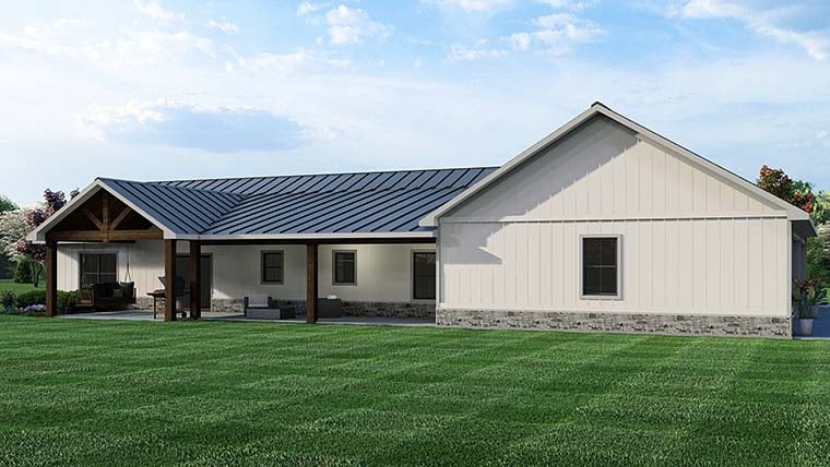 Country, Farmhouse, Ranch Plan with 2221 Sq. Ft., 3 Bedrooms, 3 Bathrooms, 4 Car Garage Picture 6