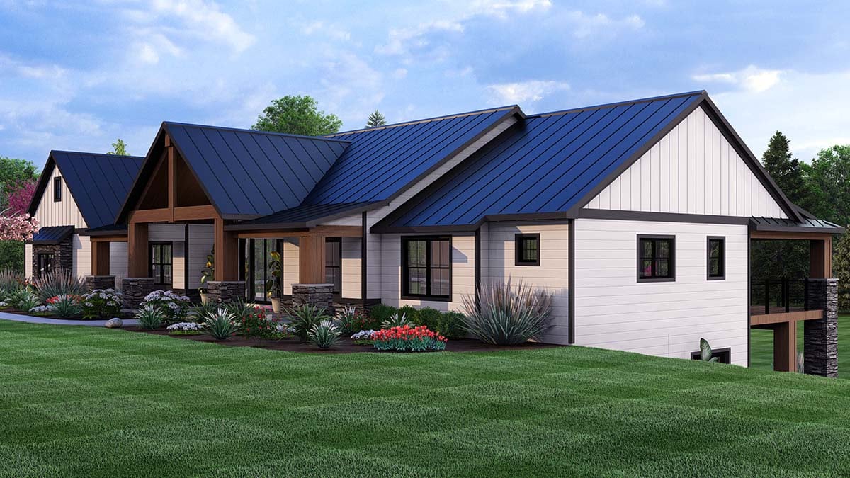 Country, Craftsman, Ranch Plan with 2489 Sq. Ft., 3 Bedrooms, 4 Bathrooms, 3 Car Garage Picture 21