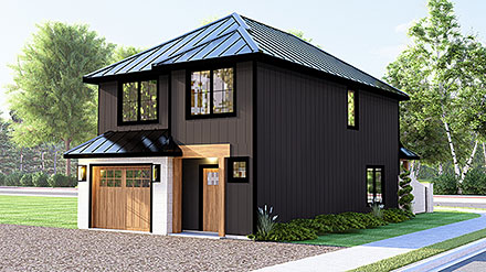 Contemporary Elevation of Plan 43979